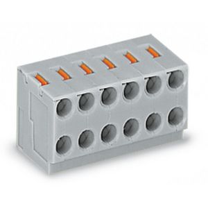 2-draads FE steker Drukknop PUSH WIRE grijs 252-102 VVE=100