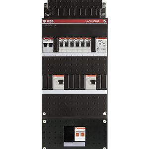 Groepenkast 6 groepen achter 2x 30mA + F + T + HS 1-fase