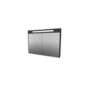 Spiegelkast LED verlichting 2 deuren 1000X140X740 black oak