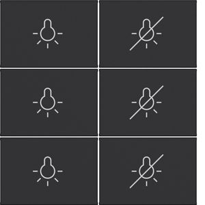 Afdekking KNX taster 6-v licht aan/uit A.x/C.x zwart mat