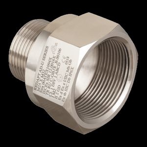 Adapter ATEX M20 naar M25 messing vernikkeld