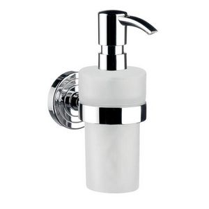 Polo, zeepdispenser, flacon kunststof wit, chroom