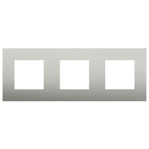 3-Voudige afdekplaat 71mm centerafst. Pure stainlesste