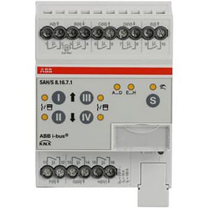 Schakel/Jaloezie aktor KNX 8-voudig 16A DIN-rail (SAH/S8.16.7.1)