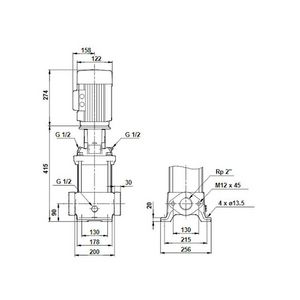 Centrifugaalpomp CRE15-01 AN-A-A-E-HQQE 3x380-500 60 HZ