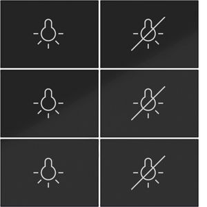 Afdekking KNX taster 6-v licht aan/uit A.x/C.x zwart gl.