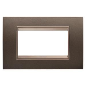 LUX PLAAT-VAN METAAL-4 MODULE-ROESTBRUIN-BINNENFRAME