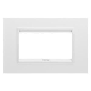 LUX PLATE-IN METAL-4 MODULES-MONOCHROME SATIN WHITE-