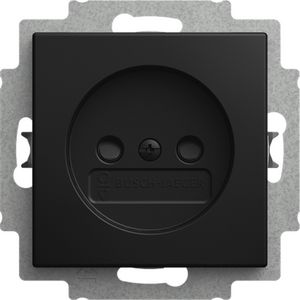 Wandcontactdoos zonder RA, met verhoogde aanraakbeveiliging, met schroefklemmen, balance SI matzwart (2300 UCB-915-500)