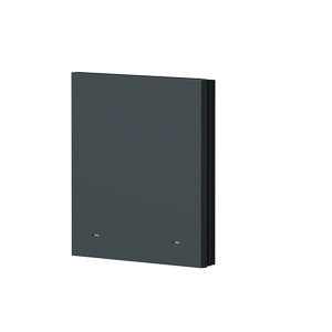 iON Toetsafdekking 1-v, metaal, (black) - Zwart
