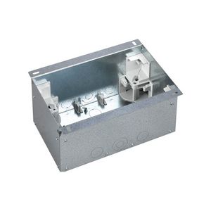 Metalen instortbehuizing voor 6xK45 module RVS vloerdoos
