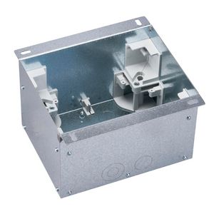 Metalen instortbehuizing voor 4xK45 module RVS vloerdoos