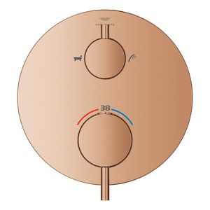 Afbouwdeel Atrio thermostatisch met omstel warm sunset (bronskleurig) (Spa colors coll.)