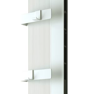 Set a 2st. Mikado handdoekbeugels + haken Metaal wit