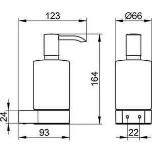 Lotiondispenser m.houder en pomp 14953079000