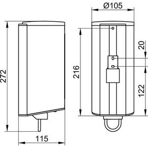 Plan zeepdispenser 1,1 liter chroom/kunststof houder/pomp