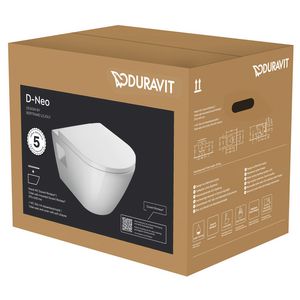 Wandcloset #257809 combipack D-Neo diepspoel 54cm rimless incl. afneembare softclose zitting rvs scharnier