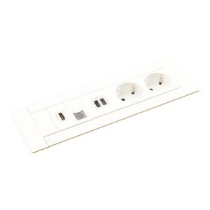 Bureau aansluitunit wit 8 mod. 2 WCD + USB + RJ45 Multilink