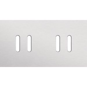 Tweevoudige afdekpl. horizontaal 71mm centerafstand tweevoud
