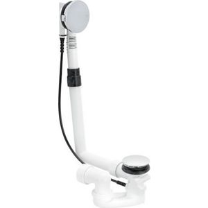 Badoverloopcombinatie 1.1/2" met waste kort uni incl. afmontage-set chroom
