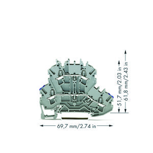 2-etageklem Rijg-/rijgklem N/L grijs 2002-2202 VVE=50