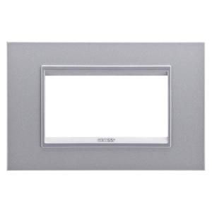 LUX PLATE-IN TECHNOPOLYMER-4 MODULES-MONOCHROME TITANI