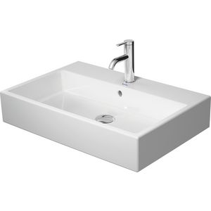 VERO AIR #235070 wastafel 700mm wit met kraangat met overloop