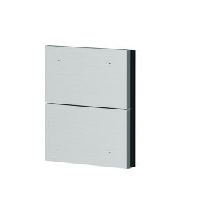 iON Toetsafdekking 2-v, metaal, (grey) - Alu geborsteld