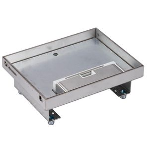 RVS vloerdoos voor betonvloer 4xK45 modules diepte 123-153mm