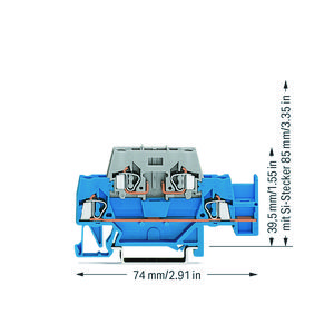 2-etageklem met extra dwarsbrug draagrail 35 280-532 VVE=50