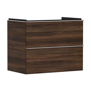 Onderkast Dark Walnut 780x475mm 2x la tbv wastafel greepkleur chroom Xelu Q 54030000