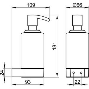 Plan zeepdispenser 250ml chroomv.schuimzeep