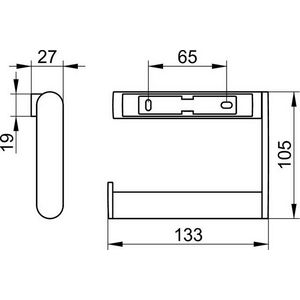 Plan closetrolhouder edelstaal