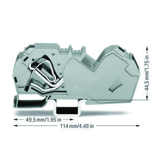 2-draads rijgklem 35mm² geintegreerde afsluitplaat g VVE=15