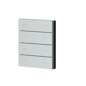 iON Toetsafdekking 4-v, metaal, (grey) - Alu geborsteld