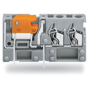 Rijgbare 2-draads printklem met mes 2,5mm² grijs VVE=200