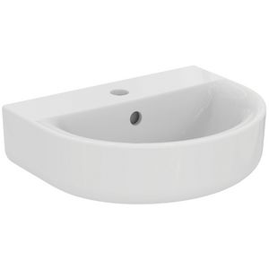 Fontein connect arc 450x360x160mm glans wit  1 kraangat met overloop