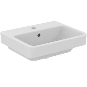 Wastafel I.LIFE B VANITY 450x375x170mm in glanzend wit afwerking 1 kraangat met overloop