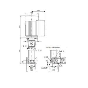 Centrifugaalpomp CRNE32-1-1 A-F-G-E-HQQE 3x380-500 60 HZ
