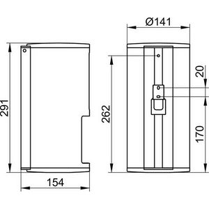 Closetrolhouder voor 2 rollen aluminium zilver geeloxeerd