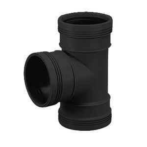 Wafix PP manchet T-stuk 88° 90mm zwart 3x mof