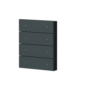 iON Toetsafdekking 4-v, Kunststof, (black) - Zwart