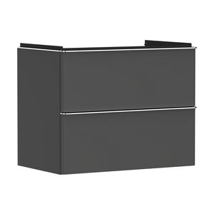 Onderkast mat grijs diamant 780x475mm 2x la tbv wastafel greepkleur chroom Xelu Q 54028000