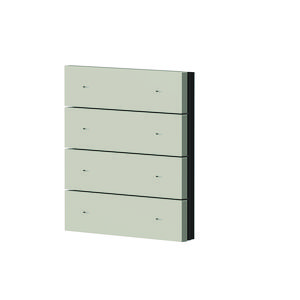 iON Toetsafdekking 4-v, Kunststof, (grey) - Grijs