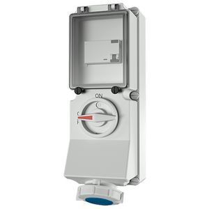 Wandcontactdoos 16A 3-polig 6H 230V IP67 v.v. FI