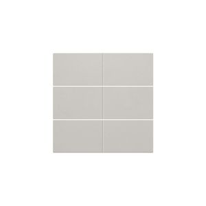 Afwerkingsset 6-voudige pot.vrij knop 24V light grey