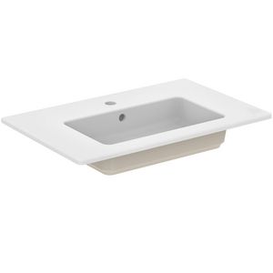 Meubelwastafel TIEMPO 70x45cm met kraangat + overloop wit