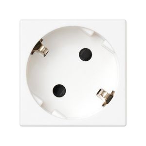 Schuko WCD wit met randaarde 16A 250V 45x45mm