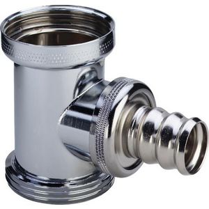 Tussenstuk 1 1/4 messing/verchroomd VVE=10