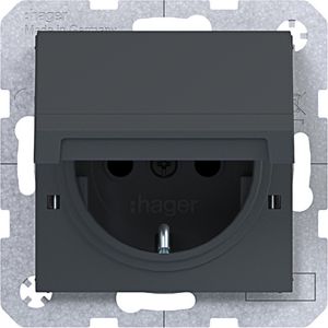 SCHUKO-wandcontactdoos vastz. Safety Plus steekkl. A.x/C.x a